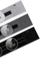 110v 대만 가정용 표면 장착 트랙 회색 주방 거실 전원 레일 미국 소켓 배선 보드 어댑터 - 이미지 5