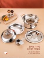 알코올 스토브 건조 냄비 304 스테인리스 스틸 핫팟 냄비 상업용 바 삼각대 해산물 냄비 솔리드 알코올 보일러 서브 홈 - 이미지 5