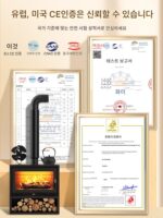 진짜 불 벽난로 복고풍 나무 연소 장작 난방 스토브 연소 불 홈스테이 빌라 시골 장인 장식 홈 주철 - 이미지 2