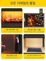 진짜 불 벽난로 복고풍 나무 연소 장작 난방 스토브 연소 불 홈스테이 빌라 시골 장인 장식 홈 주철 - 이미지 4