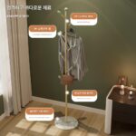 심플한 록 플레이트 코트 랙 금속 옷걸이 심플한 가방 랙 홈 플로어 침실 - 이미지 2