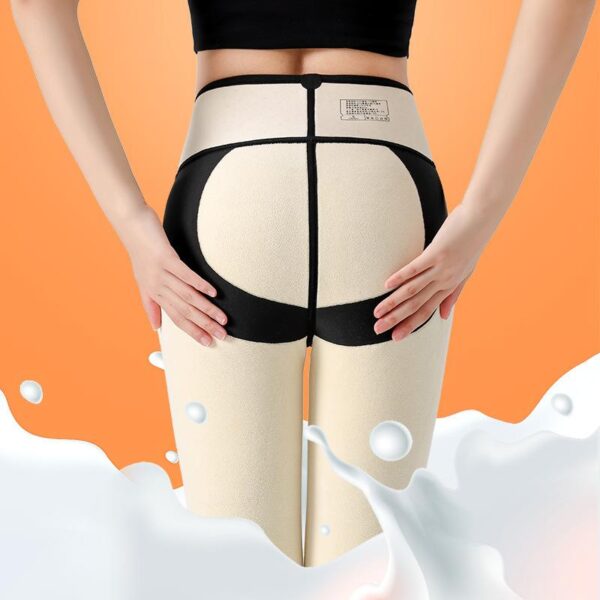 2022 가을과 겨울 라텍스 바비 팬츠 스포츠 요가 플러스 벨벳 레깅스 하이웨이스트 힙 리프팅 복부 샤크 팬츠 여성