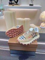 여성용 두꺼운 밑창 아빠화 정품 가죽 미끄럼 방지 레트로 플레드 천 포레스트 검프화 2024년 봄 신상품 스포츠 캐주얼화 - 이미지 3