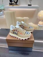 여성용 두꺼운 밑창 아빠화 정품 가죽 미끄럼 방지 레트로 플레드 천 포레스트 검프화 2024년 봄 신상품 스포츠 캐주얼화 - 이미지 5