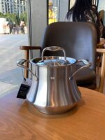 클래식 유럽 ETERNUMO 18-10 스테인리스 스틸 수프 냄비 더블 이어 하이 수프 냄비 스튜 냄비 홈 대용량