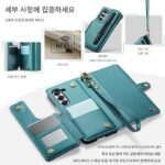 삼성 갤럭시 Z 폴드 6 접이식 스크린 카드 홀더 모바일 폰 케이스에 적합한 도난 방지 카드 스와이핑 방지 카드 삽입 및 변경 방지 자기 제거 카드 슬롯 보호 커버가 있는 새로운 플립 커버 - 이미지 2