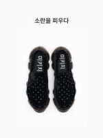 [온라인 데뷔] 미키오사카베 여성 신상 주얼리 스웨이드 다이아몬드 로퍼 - 이미지 3