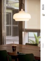 북유럽 덴마크 코펜하겐 레스토랑 샹들리에 프랑스 중세 SC7 단백질 유리 서재 침실 침대 옆 램프 - 이미지 4