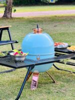 도파민 컬러 커플 가마 다기능 야외 발코니 휴대용 숯불 구이, 스튜, 튀김, 베이킹, 캠핑 및 피크닉 - 이미지 2