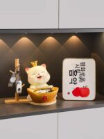 일본 행운 고양이 집 열쇠 보관 현관 장식품 신발장 거실 가정 장식 이사 선물 - 이미지 2
