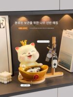 일본 행운 고양이 집 열쇠 보관 현관 장식품 신발장 거실 가정 장식 이사 선물 - 이미지 3