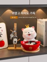 일본 행운 고양이 집 열쇠 보관 현관 장식품 신발장 거실 가정 장식 이사 선물 - 이미지 5