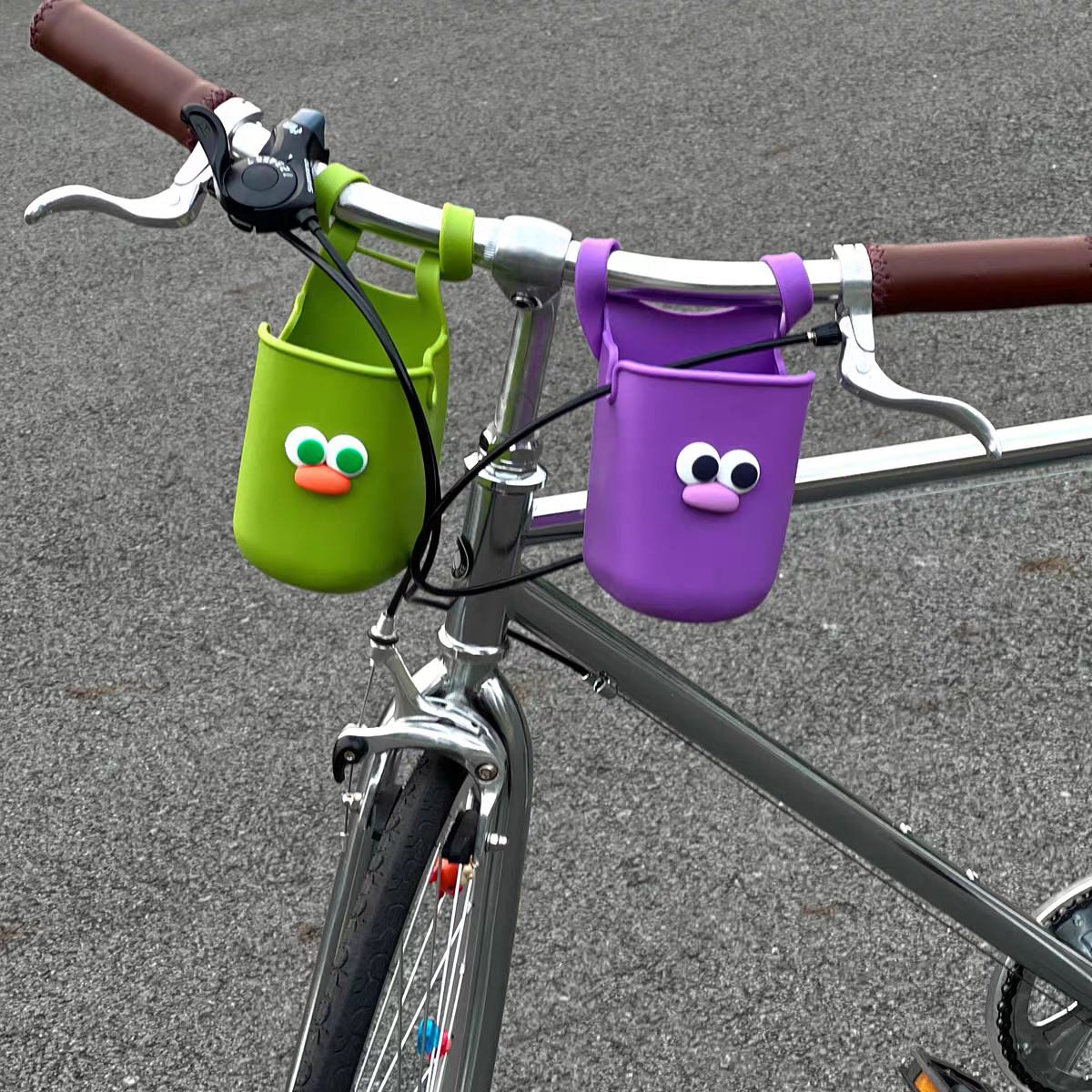 main_846253733330_0-1 귀여운 강아지 만화 도로 자전거 사이클링 물컵 커버 주전자 컵 홀더 액세서리 전기 자동차 유모차 가방 - 이미지 1