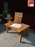 심플 크리에이티브 아트 디자이너 견고한 목재 의자 롱 스툴 와비사비 스타일 소파 부스 네트 셀러브리티 의자 레저 의자 - 이미지 3