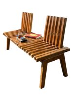 심플 크리에이티브 아트 디자이너 견고한 목재 의자 롱 스툴 와비사비 스타일 소파 부스 네트 셀러브리티 의자 레저 의자 - 이미지 5