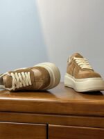 메일라드 브라운 내부 높이 증가 8CM 독일 트레이닝화 여성 겨울 플러스 모피 레오파드 프린트 말 털 10CM 두꺼운 바닥 캐주얼 스니커즈 - 이미지 2