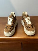 메일라드 브라운 내부 높이 증가 8CM 독일 트레이닝화 여성 겨울 플러스 모피 레오파드 프린트 말 털 10CM 두꺼운 바닥 캐주얼 스니커즈 - 이미지 4