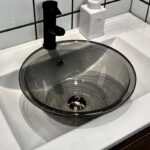 동하 플라스틱 분지 검정 세면대 가정용 소형 분지 투명 물 분지 두꺼워진 여성 세탁 분지 학생 기숙사 세트