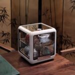 Xueguwuen·Tea Man 그래핀 유지 관리 카운터 차 세트 지샤 냄비 소독 캐비닛 완전 투명 차 각성 캐비닛