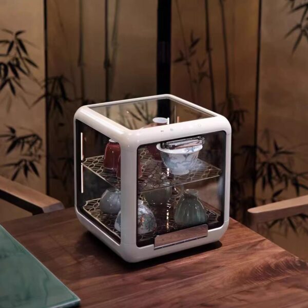 Xueguwuen·Tea Man 그래핀 유지 관리 카운터 차 세트 지샤 냄비 소독 캐비닛 완전 투명 차 각성 캐비닛