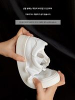 Fanfan 사촌 두꺼운 밑창 흰색 신발 여성용 Dexun 신발 2025 봄 신상 정품 가죽 부드러운 밑창 다용도 캐주얼 신발 - 이미지 4