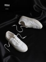 Fanfan 사촌 두꺼운 밑창 흰색 신발 여성용 Dexun 신발 2025 봄 신상 정품 가죽 부드러운 밑창 다용도 캐주얼 신발 - 이미지 5