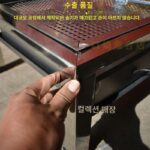 스테인리스 스틸 바비큐 테이블 분리형 휴대용 오븐 야외 스톨 가정용 바비큐 그릴 숯불 오븐 정사각형 테이블 - 이미지 3