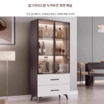 벽면에 붙은 식사 사이드보드 통합형 심플한 거실 홈 거실 맞춤형 와인 캐비닛 보관 유리 디스플레이 캐비닛 2024년 신제품 - 이미지 2