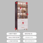 벽면에 붙은 식사 사이드보드 통합형 심플한 거실 홈 거실 맞춤형 와인 캐비닛 보관 유리 디스플레이 캐비닛 2024년 신제품 - 이미지 3