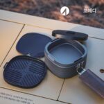 Awada 다기능 휴대용 도시락 세트 야외 캠핑 피크닉 경량 도시락 알코올 스토브 조리 냄비