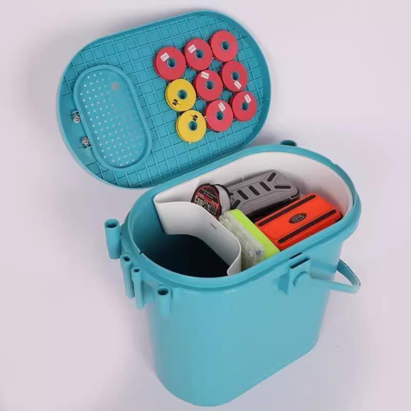 main_848094358328_0-1 2-in-1 낚시상자 의자 소형 중형 낚시상자 생선 보관상자 두꺼워진 낚시통 휴대용 통 살아있는 물고기 통에 앉을 수 있음 - 이미지 1