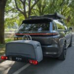 유럽식 접이식 후방 견인 자전거 랙 유럽식 트레일러 후크 차량 장착 자전거 랙, 가벼운 보관 상자 포함 - 이미지 4