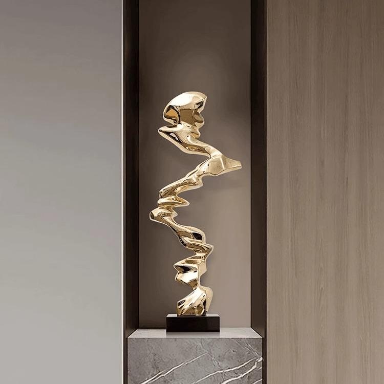 main_848839051304_0-1 추상적인 바닥형 예술 조각품, 현관 틈새, 거실, 호텔 TV 캐비닛, 양쪽에 가벼운 고급 장식 - 이미지 1