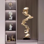 추상적인 바닥형 예술 조각품, 현관 틈새, 거실, 호텔 TV 캐비닛, 양쪽에 가벼운 고급 장식 - 이미지 2