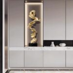 추상적인 바닥형 예술 조각품, 현관 틈새, 거실, 호텔 TV 캐비닛, 양쪽에 가벼운 고급 장식 - 이미지 4