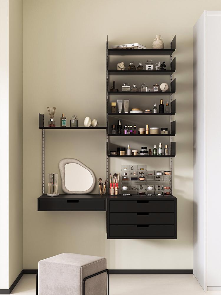 main_848894400239_0-1 노르딕 심플 드레싱 테이블 침실 다기능 드레싱 테이블 홈 벽면 수납 선반 침대 옆 수납 디스플레이 랙 - 이미지 1
