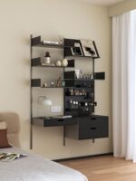 노르딕 심플 드레싱 테이블 침실 다기능 드레싱 테이블 홈 벽면 수납 선반 침대 옆 수납 디스플레이 랙 - 이미지 2