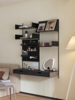 노르딕 심플 드레싱 테이블 침실 다기능 드레싱 테이블 홈 벽면 수납 선반 침대 옆 수납 디스플레이 랙 - 이미지 3