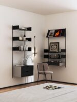 노르딕 심플 드레싱 테이블 침실 다기능 드레싱 테이블 홈 벽면 수납 선반 침대 옆 수납 디스플레이 랙 - 이미지 5