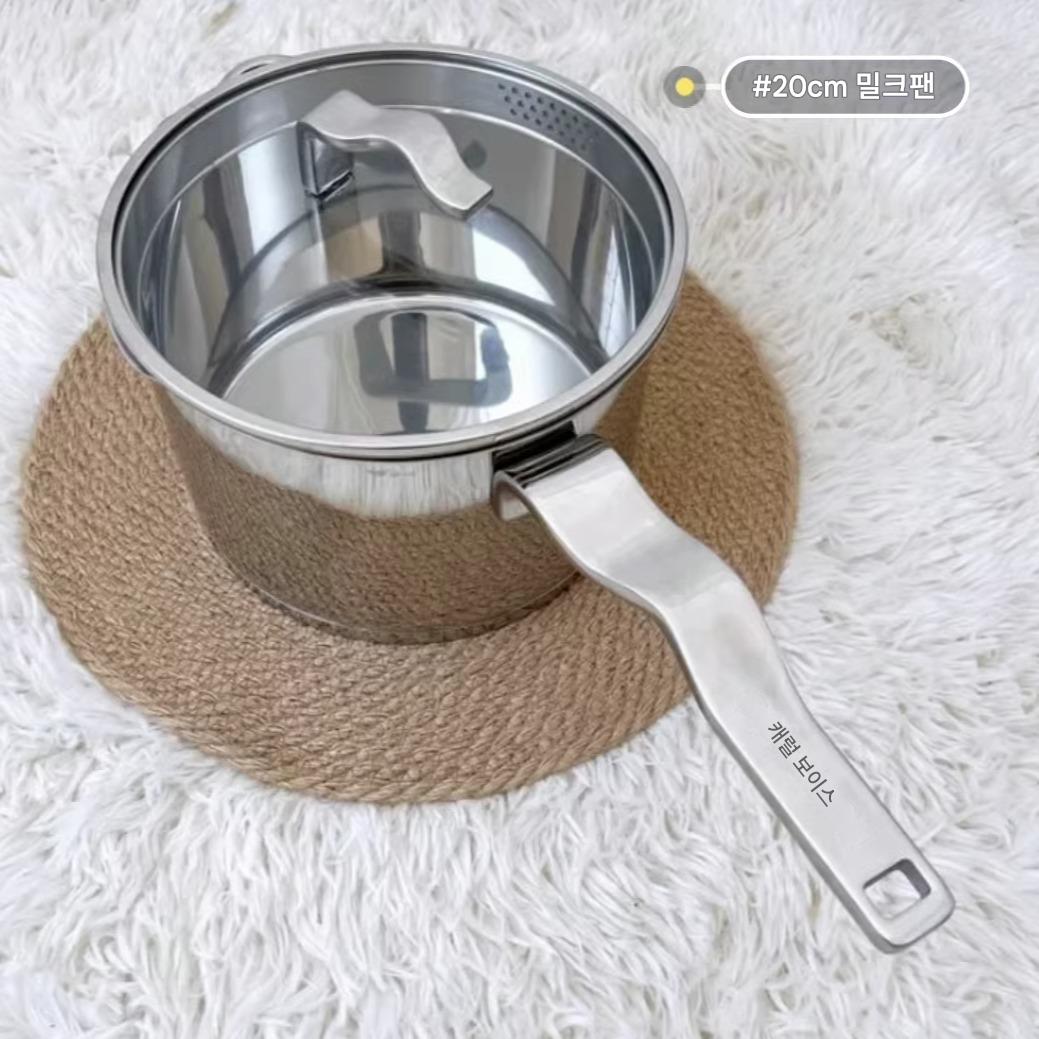 main_849023245701_0-2 남아프리카 디자인 럭셔리 브랜드 20cm 스테인리스 스틸 5겹 스틸 통합 3L 밀크포트 수프포트 (바닥 두꺼워짐) - 이미지 1