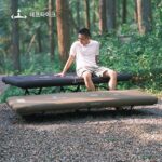 Difeike 클라우드 서스펜션 침대 야외 캠핑 휴대용 접이식 침대 고탄성 브러시드 팽창식 매트리스 지상에서 팽창식 침대 - 이미지 3