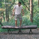 Difeike 클라우드 서스펜션 침대 야외 캠핑 휴대용 접이식 침대 고탄성 브러시드 팽창식 매트리스 지상에서 팽창식 침대 - 이미지 5