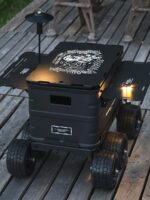 마스 캠핑카 블랙 전술 윈드 기능 접이식 테이블 야외 오프로드 6륜 캠핑 트레일러 캠핑 소형 풀카 - 이미지 2