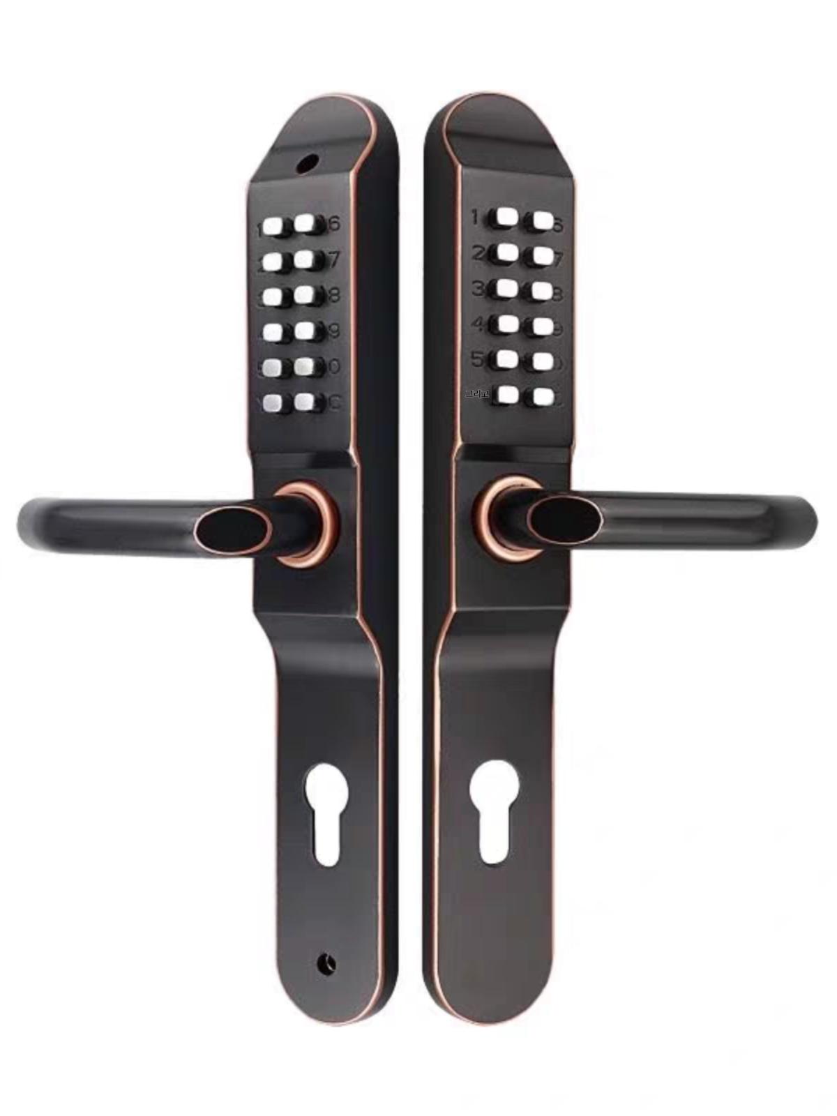 main_849543522414_0-1 Kaisheman 3세대 방수 양면 기계식 비밀번호 잠금장치 알루미늄 아트 아이언 아트 안뜰 문 잠금장치 정원 문 방수 비밀번호 잠금장치 - 이미지 1