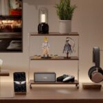 통나무 캠핑 랙 3단 커피 랙 접이식 테이블 소형 테이블 야외 피크닉 랙 - 이미지 3