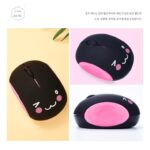 무선 마우스 선물 마우스 무소음 충전식 귀여운 만화 데스크탑 노트북 범용 - 이미지 3