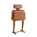 북미산 검은 호두 앤틱 스타일 견고한 나무 로봇 와인 캐비닛 거실 수납 캐비닛 견고한 나무 식사 사이드 캐비닛 랙 - 이미지 5