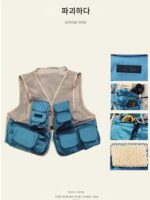 남녀 공용 야외용 멀티포켓 기능성 조끼 미국 캐주얼 작업복 조끼 트렌디 브랜드 90년대 핸섬 재킷 - 이미지 2