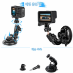 CA 스포츠 카메라 헬멧 브라켓 방수 쉘 흡입 컵 바디 웨어 핸들바 고정 Gopro13 액세서리에 적합 - 이미지 2