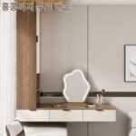 [홍콩 패키지] 견고한 목재 베이 윈도우 캐비닛 변형 보관 캐비닛 책상 책장 통합 공간 활용 매달린 서랍 - 이미지 4